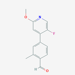 4-(5-Fluoro-2-methoxypyridin-4-yl)-2-methyl-benzaldehyde