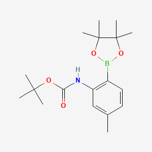 tert-Butyl (5-methyl-2-(4,4,5,5-tetramethyl-1,3,2-dioxaborolan-2-yl)phenyl)carbamate