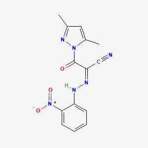 3-(3,5-dimethyl-1H-pyrazol-1-yl)-2-[(Z)-2-(2-nitrophenyl)hydrazono]-3-oxopropanenitrile