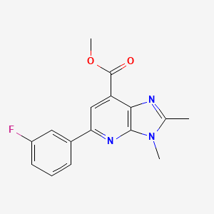 Methyl 5-(3-fluorophenyl)-2,3-dimethyl-3H-imidazo-[4,5-b]-pyridine-7-carboxylate