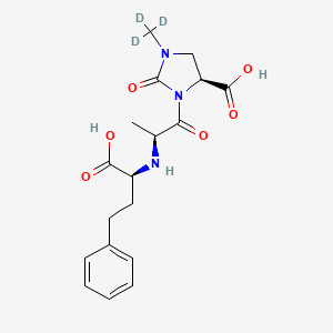 molecular formula C18H23N3O6 B13725116 (4S)-3-[(2S)-2-[[(1S)-1-carboxy-3-phenylpropyl]amino]propanoyl]-2-oxo-1-(trideuteriomethyl)imidazolidine-4-carboxylic acid 