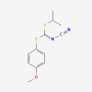 molecular formula C12H14N2OS2 B13725126 Isopropyl (4-methoxyphenyl)cyano-carbonimidodithioate 