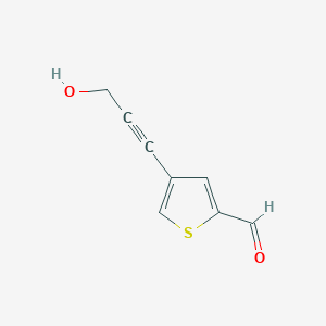4-(3-Hydroxyprop-1-yn-1-yl)thiophene-2-carbaldehyde