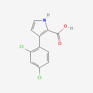 molecular formula C11H7Cl2NO2 B13725142 3-(2,4-Dichlorophenyl)-1H-pyrrole-2-carboxylic Acid 