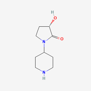 molecular formula C9H16N2O2 B1372516 (S)-3-Hydroxy-1-piperidin-4-YL-pyrrolidin-2-one CAS No. 1253792-24-3