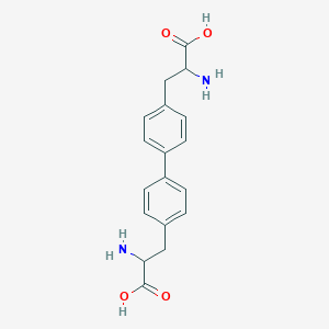 molecular formula C18H20N2O4 B13725166 2-Amino-3-[4-[4-(2-amino-2-carboxyethyl)phenyl]phenyl]propanoic acid 