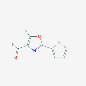 molecular formula C9H7NO2S B1372517 5-Methyl-2-(2-thienyl)-1,3-oxazole-4-carbaldehyde CAS No. 915923-87-4