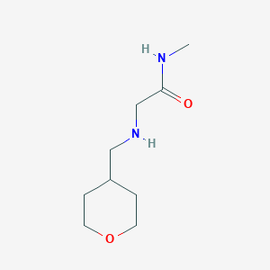 molecular formula C9H18N2O2 B13725172 N-methyl-2-{[(oxan-4-yl)methyl]amino}acetamide 