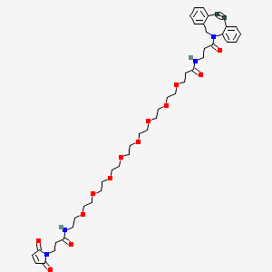 molecular formula C44H58N4O13 B13725202 DBCO-PEG8-Maleimide 