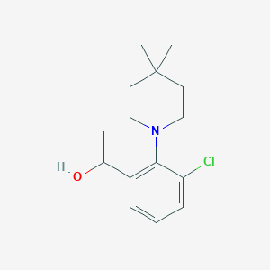 molecular formula C15H22ClNO B13725214 3-Chloro-2-(4,4-dimethyl-1-piperidinyl)-alpha-methylbenzyl Alcohol 