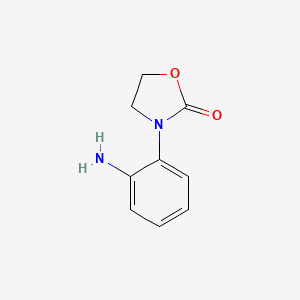 molecular formula C9H10N2O2 B1372522 3-(2-Aminophenyl)-1,3-oxazolidin-2-one CAS No. 936940-54-4