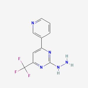 2-Hydrazino-6-(pyridin-3-yl)-4-(trifluoromethyl)pyrimidine