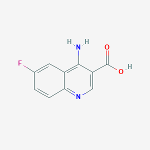 molecular formula C10H7FN2O2 B1372525 4-Amino-6-fluoroquinoline-3-carboxylic acid CAS No. 933688-20-1