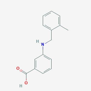 molecular formula C15H15NO2 B1372526 3-[(2-Methylbenzyl)amino]benzoic acid CAS No. 915923-22-7