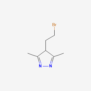 molecular formula C7H11BrN2 B13725300 4-(2-bromoethyl)-3,5-dimethyl-4H-pyrazole 