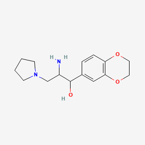 2-Amino-1-(2,3-dihydro-1,4-benzodioxin-6-yl)-3-pyrrolidin-1-ylpropan-1-ol