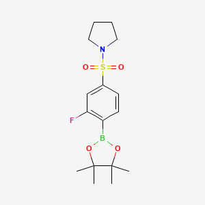 1-[3-Fluoro-4-(4,4,5,5-tetramethyl-[1,3,2]dioxaborolan-2-yl)-benzenesulfonyl]-pyrrolidine