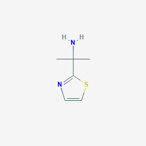 molecular formula C6H10N2S B1372534 2-(噻唑-2-基)丙烷-2-胺 CAS No. 1082393-38-1