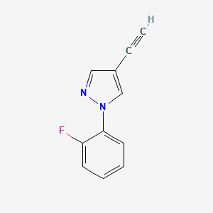 molecular formula C11H7FN2 B13725346 4-Ethynyl-1-(2-fluorophenyl)-1H-pyrazole 