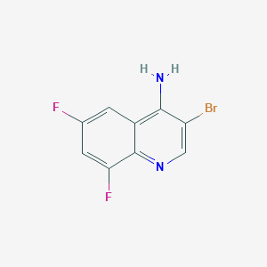 molecular formula C9H5BrF2N2 B13725407 3-Bromo-6,8-difluoroquinolin-4-amine CAS No. 1065088-58-5