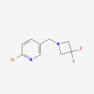 molecular formula C9H9BrF2N2 B13725414 2-Bromo-5-(3,3-difluoroazetidin-1-ylmethyl)-pyridine 