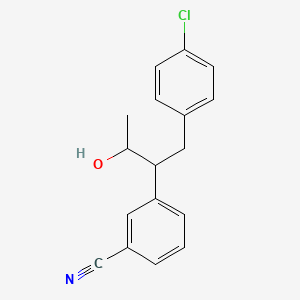 molecular formula C17H16ClNO B13725422 4-(4-Chlorophenyl)-3-(3-cyanophenyl)-2-butanol 