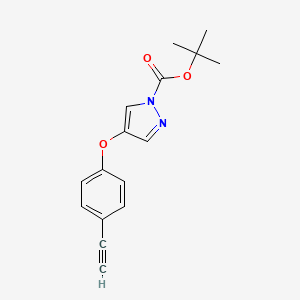 tert-Butyl 4-(4-ethynylphenoxy)-1H-pyrazole-1-carboxylate