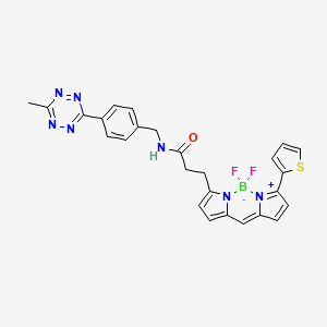 3-(2,2-difluoro-12-thiophen-2-yl-3-aza-1-azonia-2-boranuidatricyclo[7.3.0.03,7]dodeca-1(12),4,6,8,10-pentaen-4-yl)-N-[[4-(6-methyl-1,2,4,5-tetrazin-3-yl)phenyl]methyl]propanamide