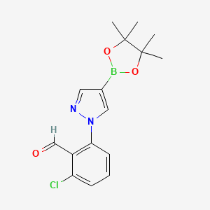 2-Chloro-6-[4-(4,4,5,5-tetramethyl-[1,3,2]dioxaborolan-2-yl)-pyrazol-1-yl]-benzaldehyde