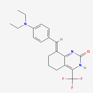 molecular formula C20H22F3N3O B13725479 8-(E)-(p-Diethylaminobenzylidene)-5,6,7,8-tetrahydro-2-hydroxy-4-(trifluoromethyl)quinazoline 