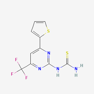 6-(2-Thienyl)-2-thioureido-4-(trifluoromethyl)pyrimidine