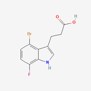 3-(4-Bromo-7-fluoro-3-indolyl)propanoic Acid