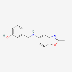 3-{[(2-Methyl-1,3-benzoxazol-5-yl)amino]methyl}phenol