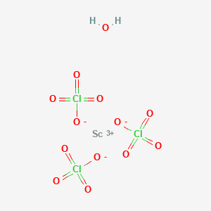 molecular formula Cl3H2O13Sc B13725494 Scandium(3+);triperchlorate;hydrate 