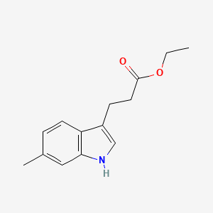 molecular formula C14H17NO2 B13725497 Ethyl 3-(6-Methyl-3-indolyl)propanoate 