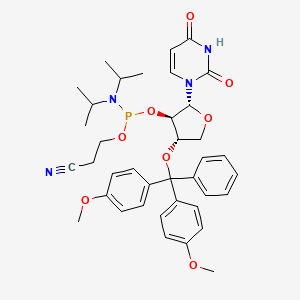 3-[[(2R,3R,4S)-4-[bis(4-methoxyphenyl)-phenylmethoxy]-2-(2,4-dioxopyrimidin-1-yl)oxolan-3-yl]oxy-[di(propan-2-yl)amino]phosphanyl]oxypropanenitrile