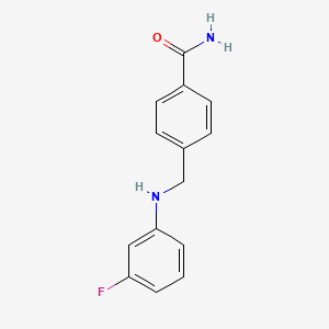 4-{[(3-Fluorophenyl)amino]methyl}benzamide