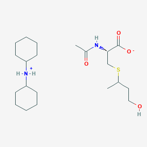 molecular formula C21H40N2O4S B13725529 N-Acetyl-S-(3-hydroxypropyl-1-methyl)-L-cysteine Dicyclohexylammonium Salt 