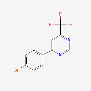 molecular formula C11H6BrF3N2 B13725550 6-(4-Bromophenyl)-4-(trifluoromethyl)pyrimidine 