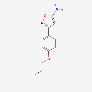 molecular formula C13H16N2O2 B1372558 3-(4-Butoxyphenyl)-1,2-oxazol-5-amine CAS No. 1021245-75-9