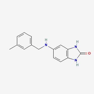 molecular formula C15H15N3O B1372560 5-{[(3-methylphenyl)methyl]amino}-2,3-dihydro-1H-1,3-benzodiazol-2-one CAS No. 1038265-38-1
