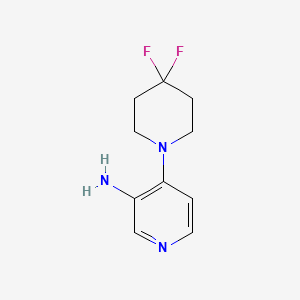 molecular formula C10H13F2N3 B13725607 4,4-Difluoro-3,4,5,6-tetrahydro-2H-[1,4']bipyridinyl-3'-ylamine 