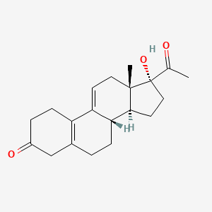 molecular formula C20H26O3 B13725628 (8S,13S,14S,17R)-17-acetyl-1,2,7,8,13,15,16,17-octahydro-17-hydroxy-13-methyl-4H-cyclopenta[a]phenanthren-3(6H,12H,14H)-one 