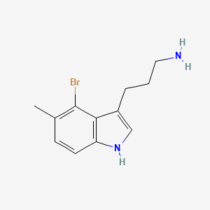 molecular formula C12H15BrN2 B13725660 3-(4-Bromo-5-methyl-3-indolyl)-1-propanamine 