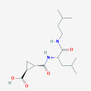 molecular formula C16H28N2O4 B13725685 (1S,2S)-2-(((S)-1-(isopentylamino)-4-methyl-1-oxopentan-2-yl)carbamoyl)cyclopropanecarboxylic acid 