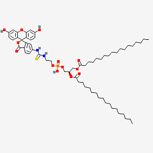 molecular formula C62H93N2O13PS B13725696 (2R)-3-(((2-(3-(3',6'-Dihydroxy-3-oxo-3H-spiro[isobenzofuran-1,9'-xanthen]-6-yl)thioureido)ethoxy)(hydroxy)phosphoryl)oxy)propane-1,2-diyl distearate 