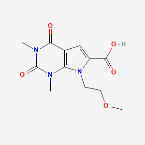 7-(2-methoxyethyl)-1,3-dimethyl-2,4-dioxo-2,3,4,7-tetrahydro-1H-pyrrolo[2,3-d]pyrimidine-6-carboxylic acid