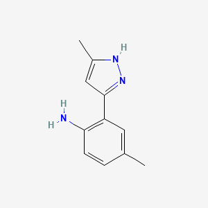 4-Methyl-2-(5-methyl-2H-pyrazol-3-yl)-phenylamine