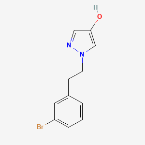 molecular formula C11H11BrN2O B13725713 1-[2-(3-Bromophenyl)-ethyl]-1H-pyrazol-4-ol 