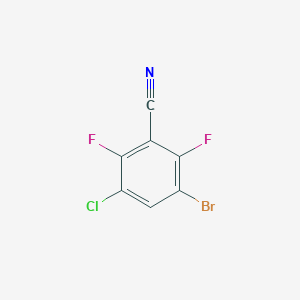 molecular formula C7HBrClF2N B13725728 3-Bromo-5-chloro-2,6-difluorobenzonitrile 